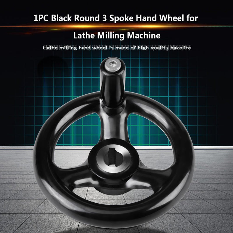 Dia. 4inch 100mm Premium Handwheel with Knob Handle, 3 Spoke Disassemble Hand Wheel Replacement Parts of Industry Machines Mill Drillpress Crank Lathe Table