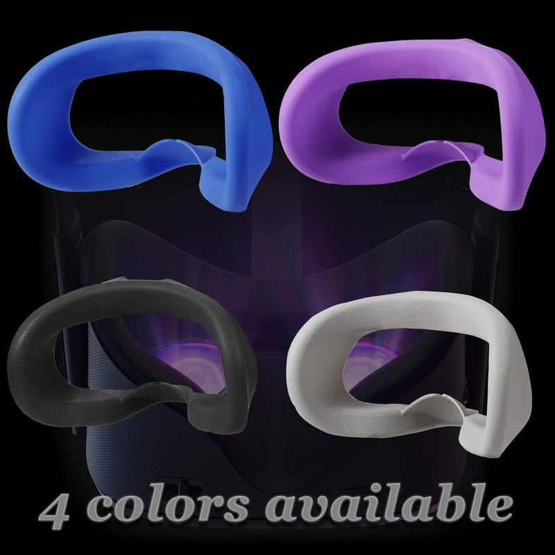 Devansi VR Eye Silicone Cover with Breathable Lines for Oculus Quest Sweatproof Lightproof Anti Light Leakage blue
