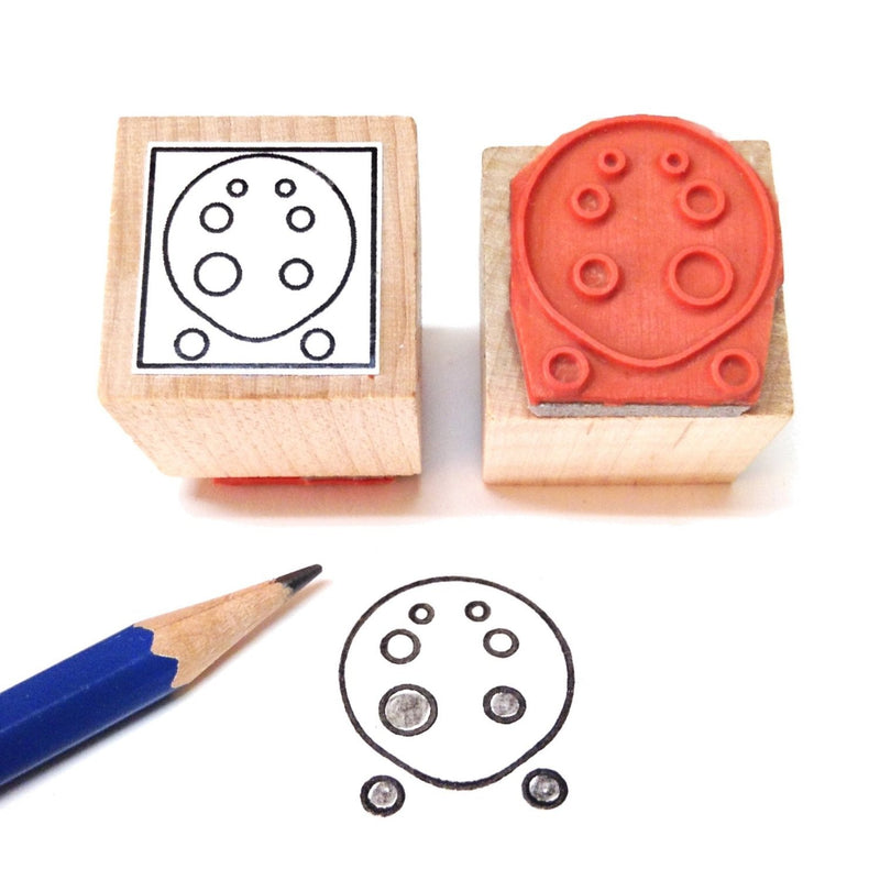 Pad and Ocarina Fingering Rubber Stamp (8 Hole)