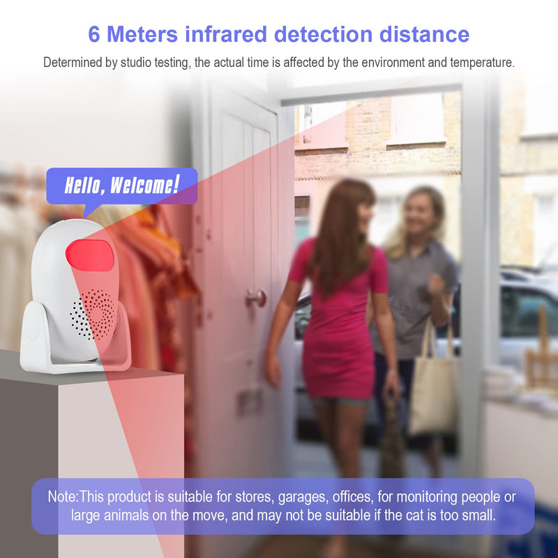 Motion Sensor Alarm, TOWODE 100dB 3 Door Alarm Modes 17 Chimes 4 Volume Levels with Remote Control Wireless Infrared Home Security System PIR Indoor Motion Detector Alert for Home Shop Store Pack of 1