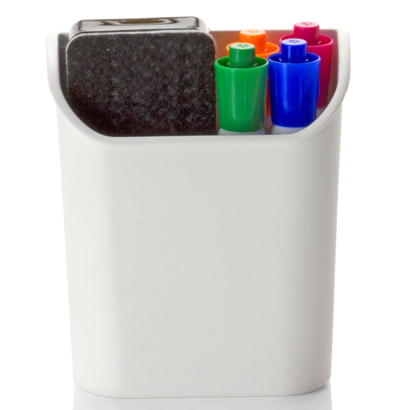 Officemate Magnet Plus Magnetic Pencil Cup, White (92540) 4.72" Organizer