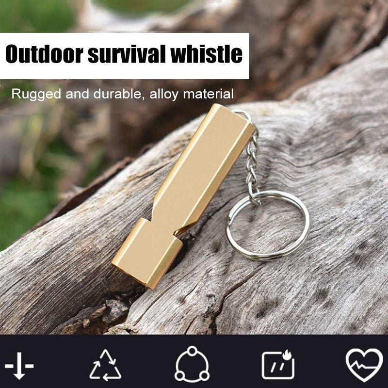 YUIP Survival Double Tubes Safety Whistle 6 PCS Emergency Survival Whistle Whistle Double Tubes Emergency Survival Whistles and keychain for Outdoor Hiking Hunting