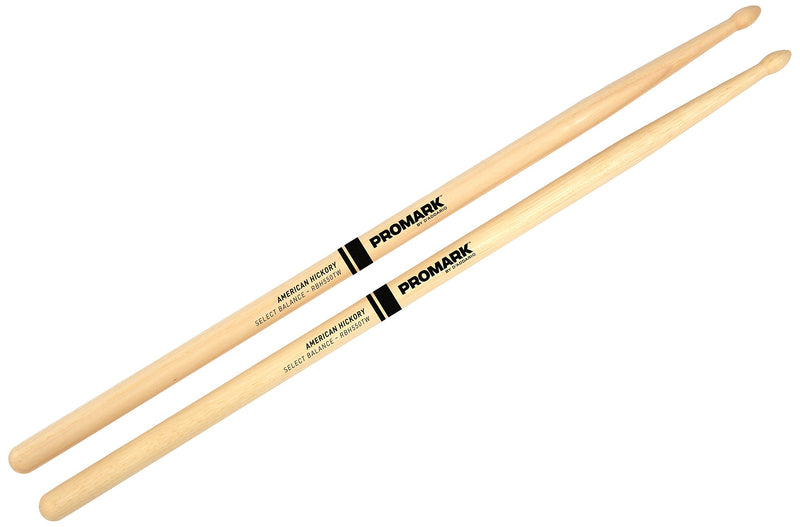 Promark Select Balance Rebound Balance Drum Sticks, Wood Tip, .550" (5A)