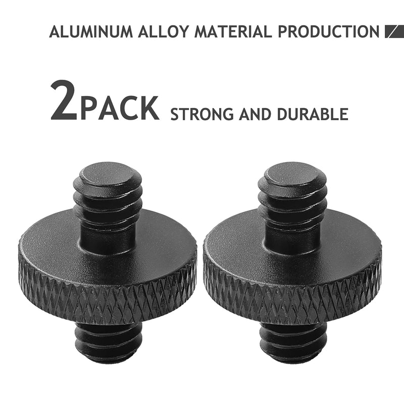 1/4" Male to 1/4" Male Threaded Tripod Screw Adapter Double Sided Standard Mounting Thread Converter for Camera Cage Mount Avatar(2 Pack)