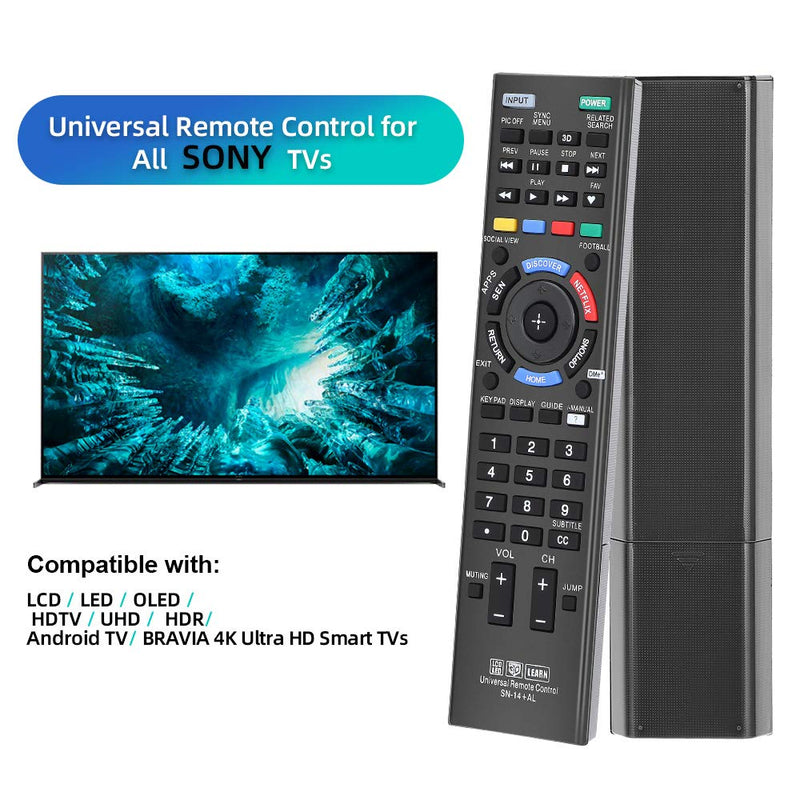 Gvirtue Universal Remote Control GSN-14+AL for Almost All Sony RM-YD005 RM-YD014 RM-YD018 RM-YD021 RM-YD024 RM-YD025 YD026 YD027 RM-YD028 RM-YD040 RM-YD063 RM-YD065 RM-YD092 RM-YD102 RM-YD103 RM-Y156