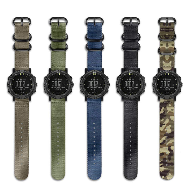 Fintie Watch Band Compatible with Suunto Core, Premium Woven Nylon Replacement Sport Strap with Metal Buckle Compatible with Suunto Core Smart Watch Desert Tan