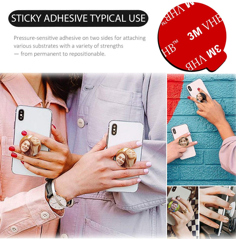 Very High Bond Sticky Adhesive, AZXYI 9 Pack Adhesive Replacement for Socket Base, 1.4 inches Double Sided Sticker Tapes for Phone Collapsible Grip & Stand Base