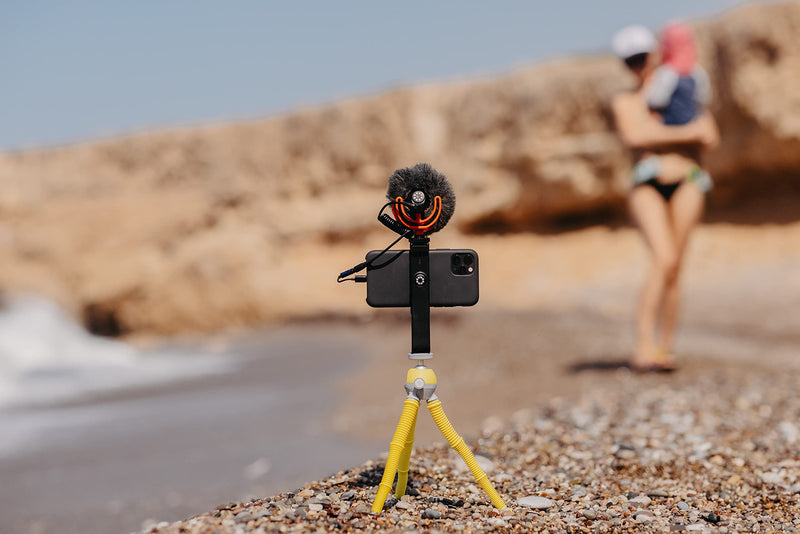 JOBY PodZilla Medium Kit, Tripod for Smartphones and Compact Mirrorless Cameras, Flexible Tripod with Ball Head and GripTight 360 Phone Mount Included, Devices up to 1 Kg, Yellow Medium Kit Yellow