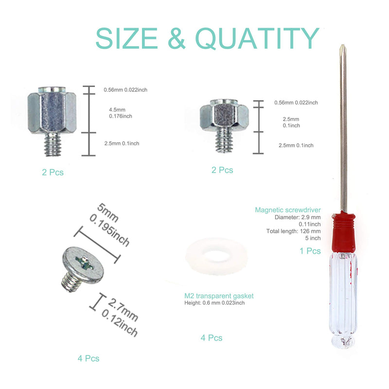 QTEATAK PCIe NVMe M.2 2280 SSD Mounting Screws Screwdriver Kit