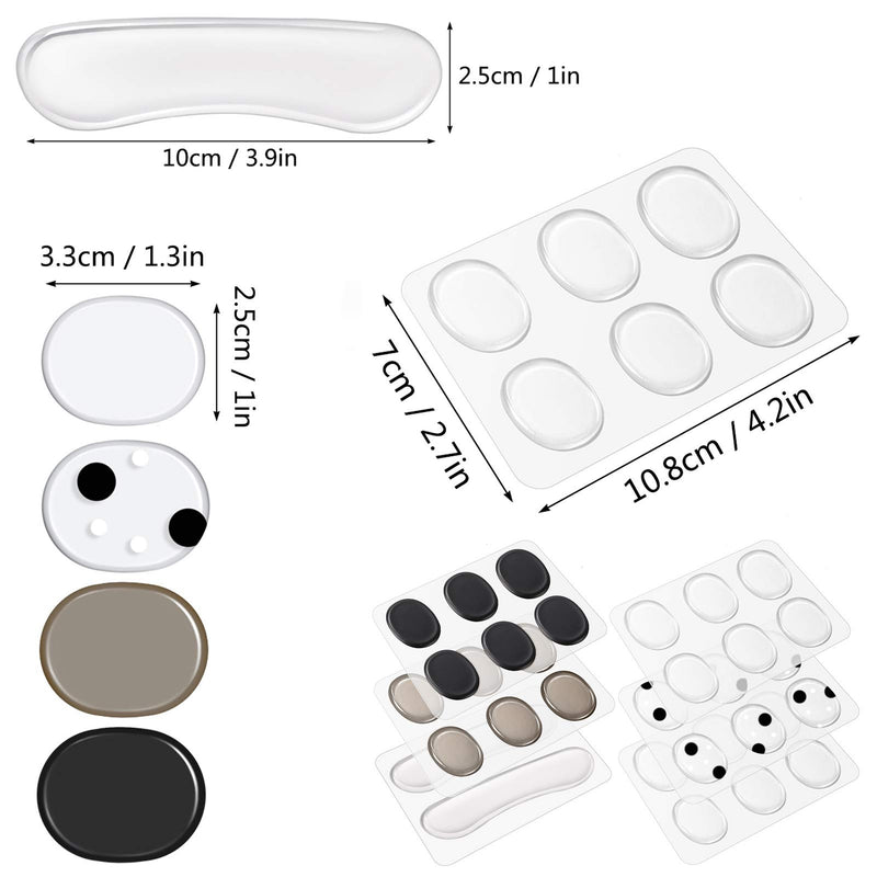 CCOZN Drum Dampeners Gel Pads, 30 Pieces Oval Drum Dampeners 2 Pieces Long Clear Drum Dampeners Silicone Drum Silencers Soft Drum Dampening Gel Pads Drum Mute Pads for Drums Tone Control