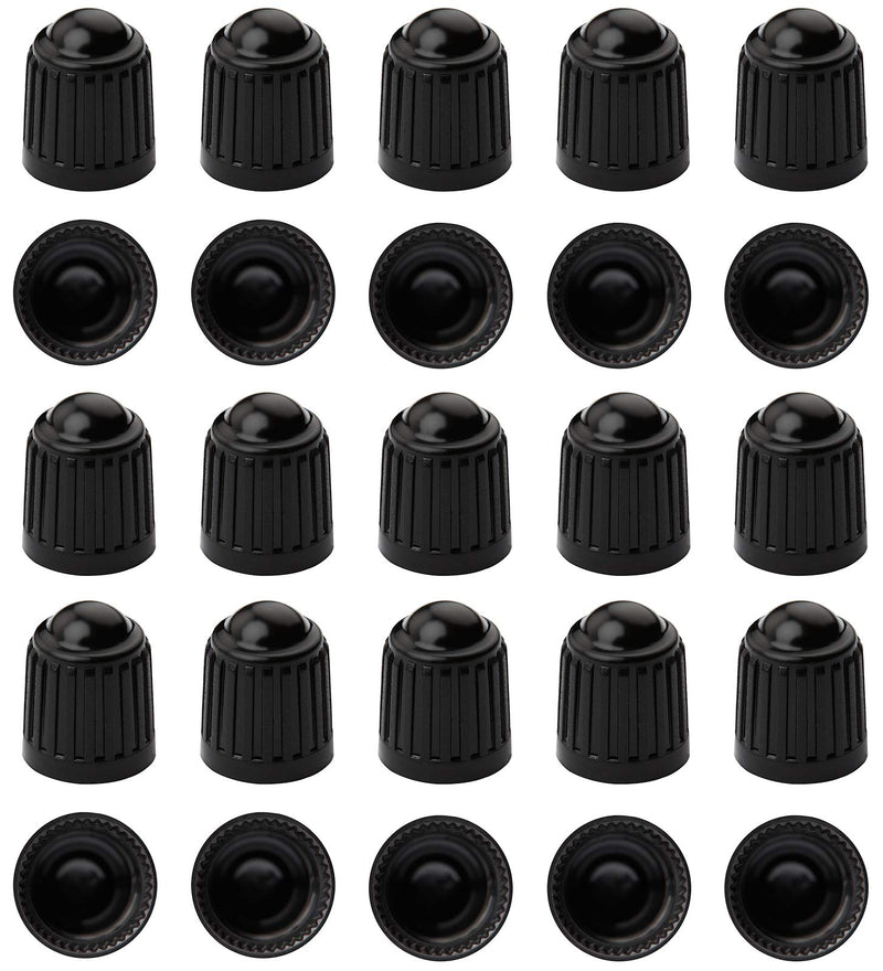 Tyre Doctor 30 Pieces of Black Plastic Tire Stem Caps for Schrader Valve, Universal Size Air Valve Caps, Valve Stem Caps for Bicycles, Motorbikes, Cars, Jeeps, SUVs and Trucks