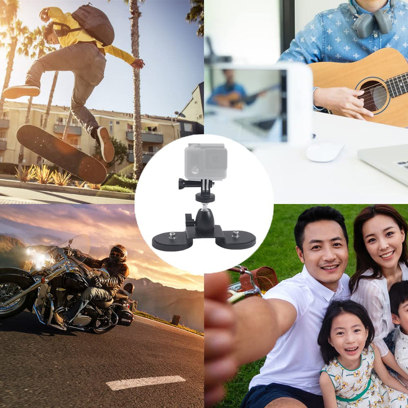 Magnetic Action Camera Mount for Gopro, usmallbee Action Camera Accessory Car External Fixed Suction Cup Bracket, Compatible with GoPro Hero9/Hero8/Hero7, GoPro Max, GoPro, APEMAN, Campark(66mm Base)