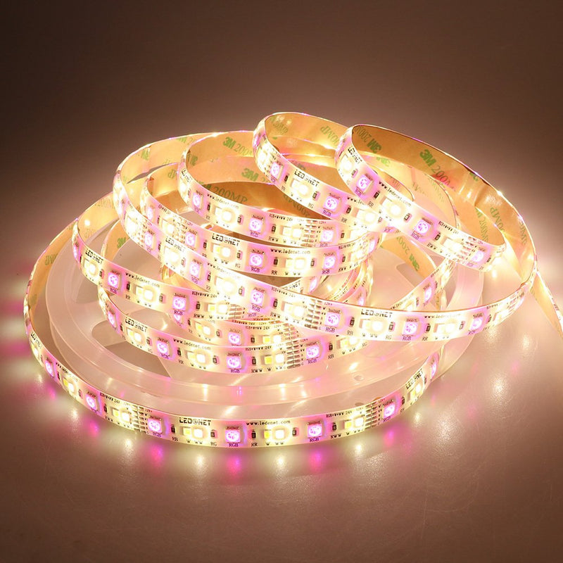 LEDENET LED Light Strip RGB+W+WW 12V 120W Full Color Cold White Warm White CCT RGB LED Tape Ribbon Lamp Silcone Coating Waterproof IP65 16.4ft(5m) RGB+W+WW Waterproof IP65