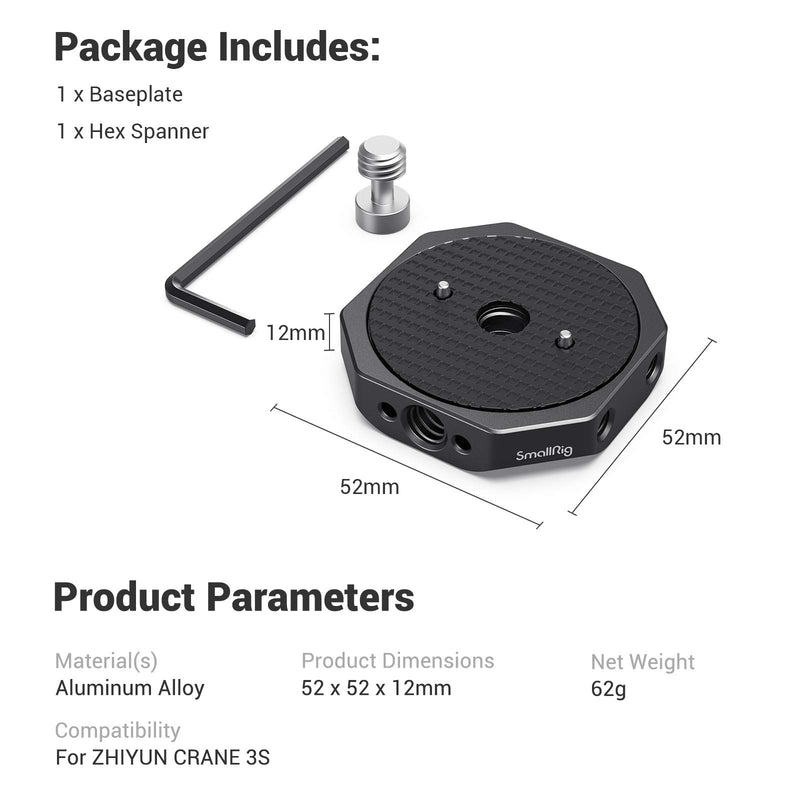 SmallRig Baseplate for ZHIYUN Crane 3S Handheld Stabilizer 2855