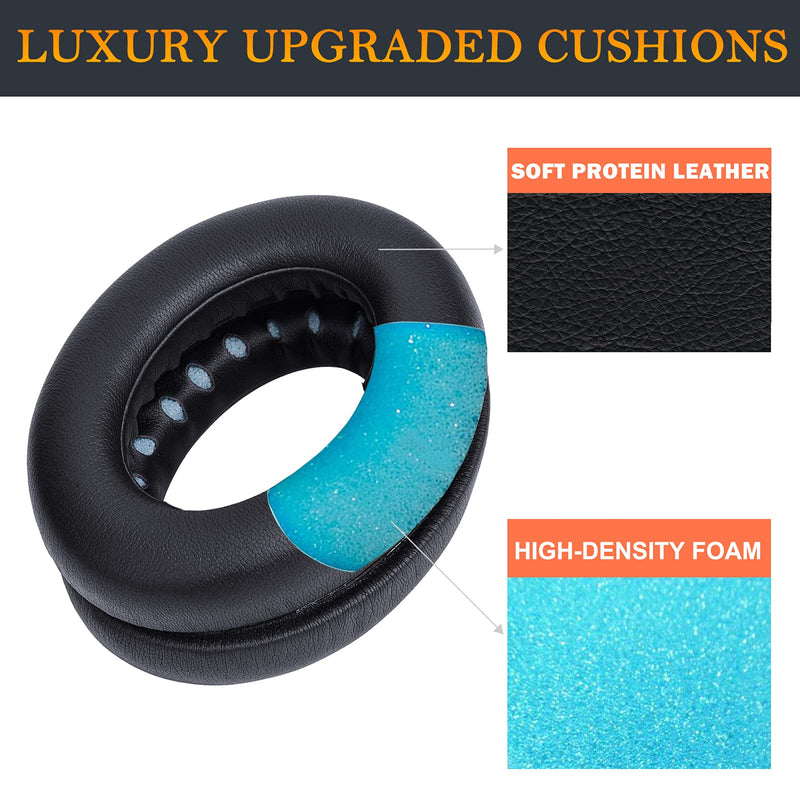 [AUSTRALIA] - SOULWIT Replacement Earpads for Bose 700 (NC700) Wireless Headphones, Ear Pads Cushions with Softer Leather, High-Density Noise Cancelling Foam, Added Thickness - Black 