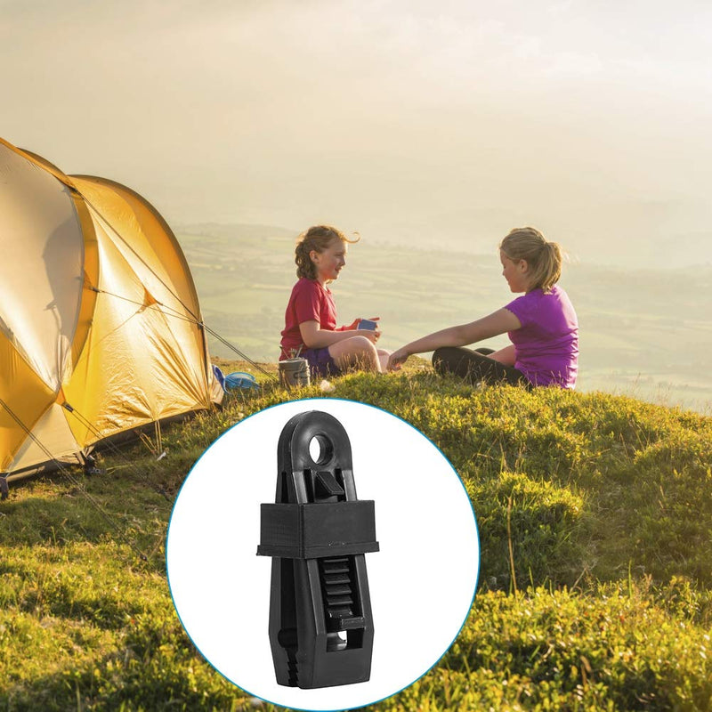 [AUSTRALIA] - Tarp Clips Clamps Set Small Clamp Tarp, 6pcs High Strength Plastic Tent Clip Set Windproof Awning Clamp Clips Jaw Tent Cam Tent Snaps PHeavy Duty Locking Tarp Clips For Outdoor Cam 