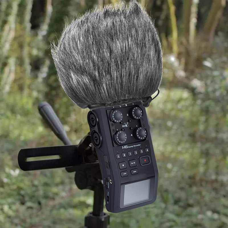 H6 Windscreen Muff and Foam for Zoom H6 Portable Handy Recorder Indoor Outdoor Microphone Windscreen by YOUSHARES (2 PACK) FurFoamKit