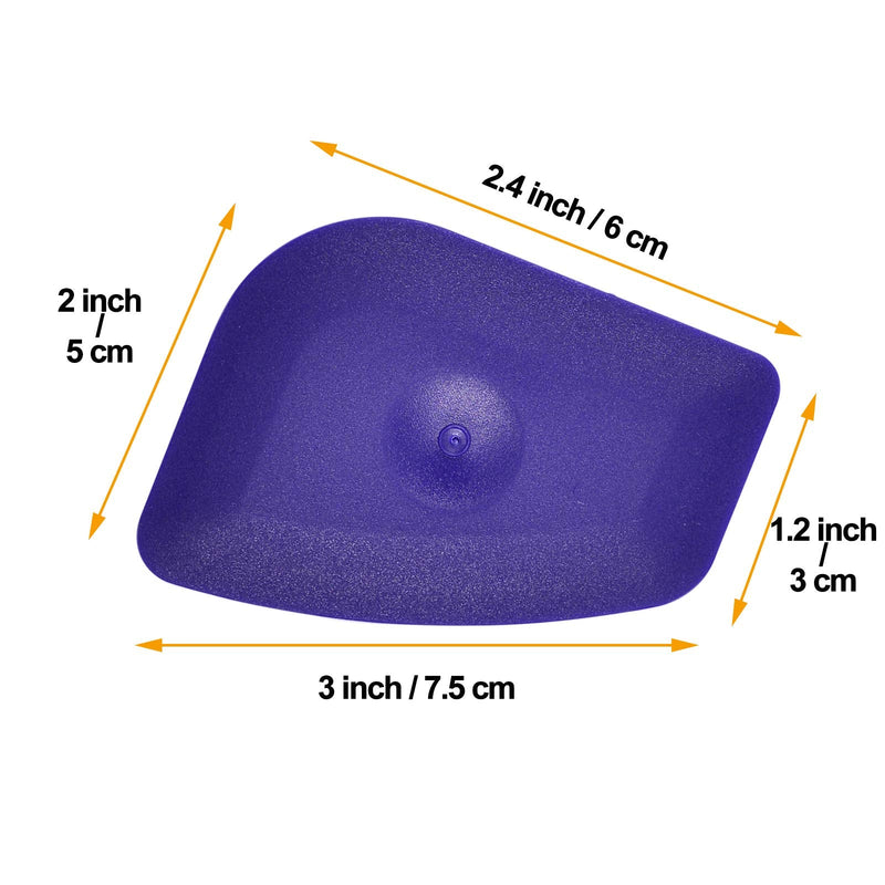 AHCHAY Small Handy Plastic Scraper Flexible Card Round Edge for Home Universal Cleaning Squeegee, Pack of 4