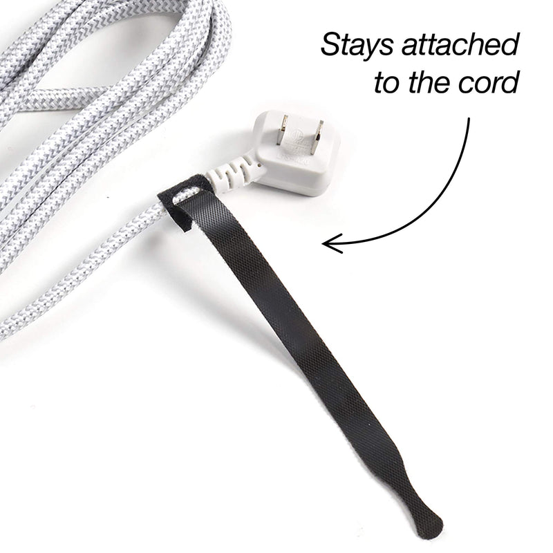 Wrap-It Storage Self-Gripping Cable Ties, 8-inch, 100-Pack (Black) - Cord Ties, Cord Wraps, Cable Straps, Wire Ties, Wire Organizer for Cord Management and Wire Management 8" (100-Pack) Black