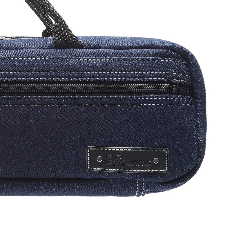 Flute Case Cover - Beaumont C-Foot Flute Bag - Blue Denim
