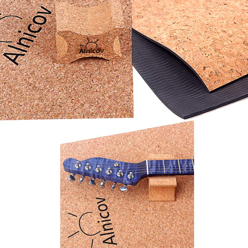 Alnicov Professional Guitar Work Mat and Guitar Neck Rest Support Neck Pillow for Guitar Cleaning Luthier Setup Repair Tool