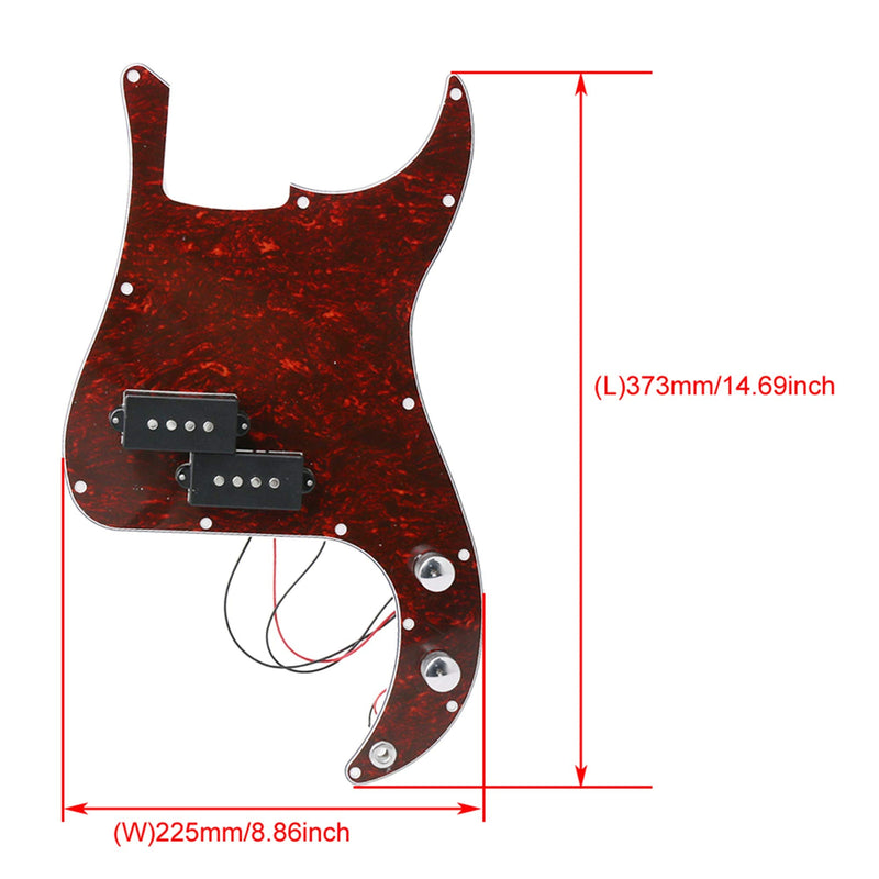lovermusic lovermusic Loaded P-Bass FAUX Tortoise Shell Pickguard W/Pickup KIT