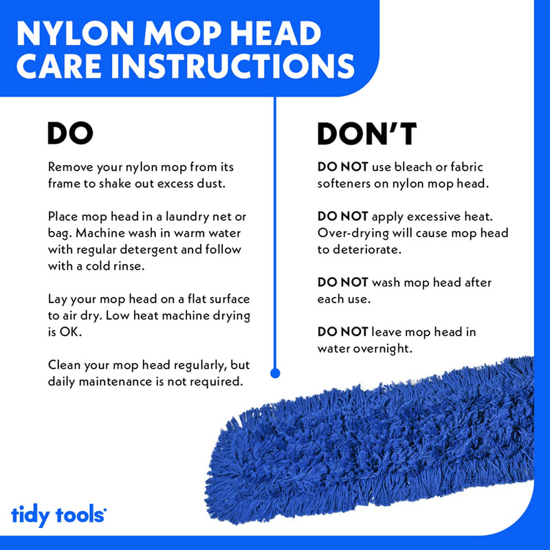 Tidy Tools Nylon Dust Mop Refill - Replacement Mop Head Only (18 X 5 Inch) 18 X 5 Inch