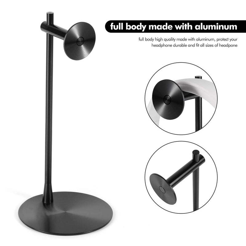 Headphone Stand Desktop Headset Holder with Aluminum for All Headphone Size