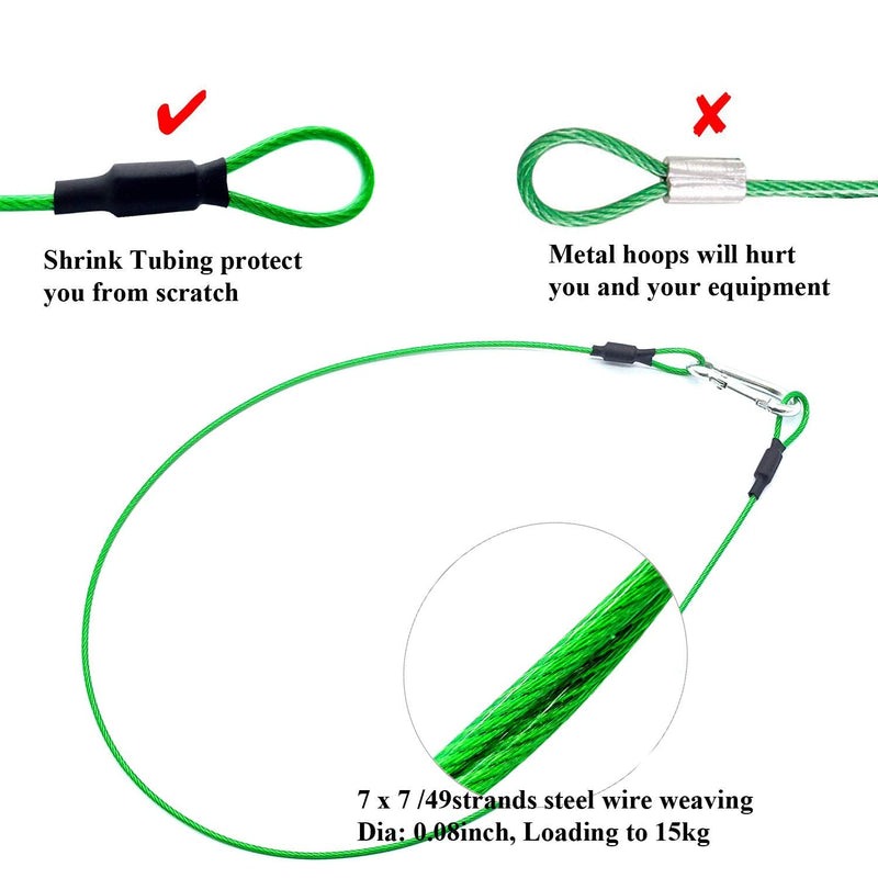 Camera Safety Tether, Stainless Steel Cable Wire Colorful Coating Lanyard with Hook Carabiner Clip for GoPro Hero 9 8 7 6 5 4 3 Session DJI Osmo Action and Other Action Camera