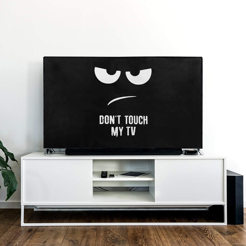 [AUSTRALIA] - kwmobile Dust Cover for 32" TV - Flat Screen TV Protector - Don't Touch My TV White/Black Don't Touch My TV 02-01 