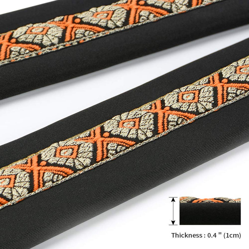 [AUSTRALIA] - Accordion Straps, Soft Padded Adjustable Accordion Genuine Leather Ends Shoulder Straps for 16-120 Bass, Set of 2 (Retro Style) Retro Style 