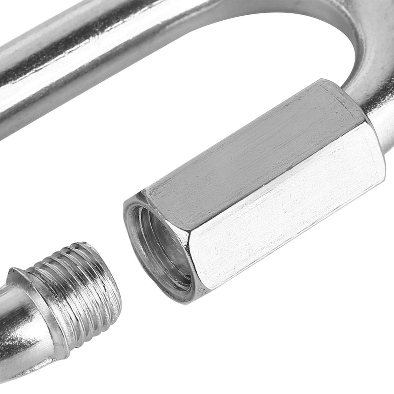 6 Pack Quick Link M5 5mm Stainless Steel Chain Connector by KINJOEK, Heavy Duty D Shape Locking Looks for Carabiner, Hammock, Camping and Outdoor Equipment (Max. Load 648 Lb) 6 Pack M5