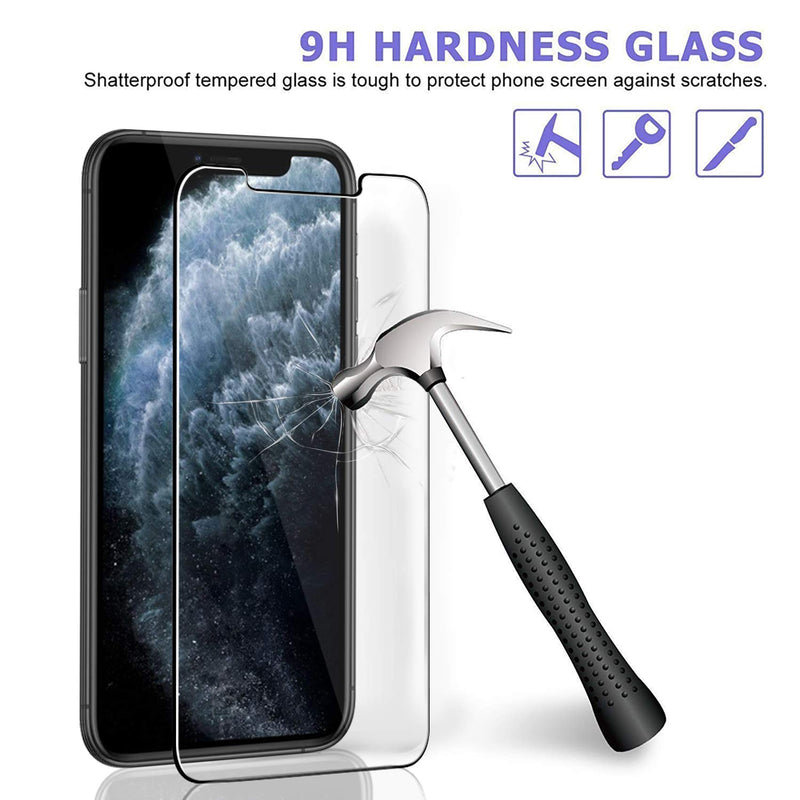 Ferilinso Screen Protector for iPhone 11 Pro with 3 Pack Camera Lens Protector, Tempered Glass Film for iPhone 11 Pro 5.8 Inch [Military Protective] [Case Friendly] [Anti-Fingerprint] [Anti-Scratch] 3 pcs-Clear