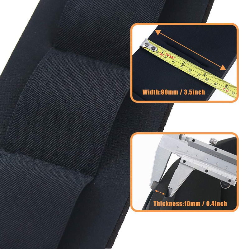Guitar Strap, Acoustic Guitar Strap, Electrical Bass Guitar Strap SBR Memory Foam Pad with Flexible adjust Buckle Straps Stitching Bouncy Nylon Layer Genuine Leather Ends Guitar Strap Reg Black1