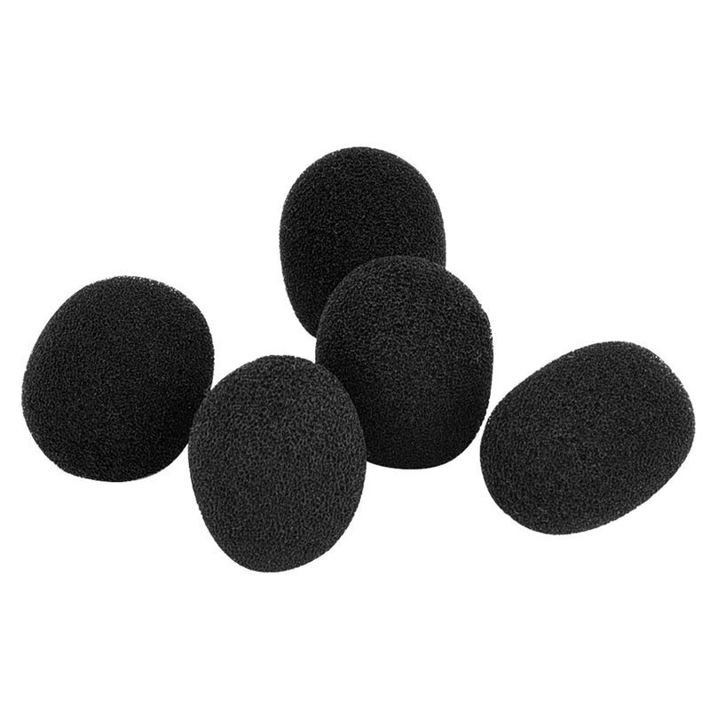 eBoot 5 Pack Mini-size Lapel Headset Microphone Windscreen, Black