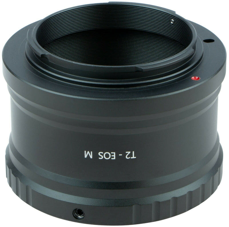 JINTU Lens Adapter Ring T2 T-Mount Telephoto Lens Converter for EOS M EF-M M2 M3 M6 M10 M50 M100 Mirrorless Camera Body for Canon E mount Mirrorless