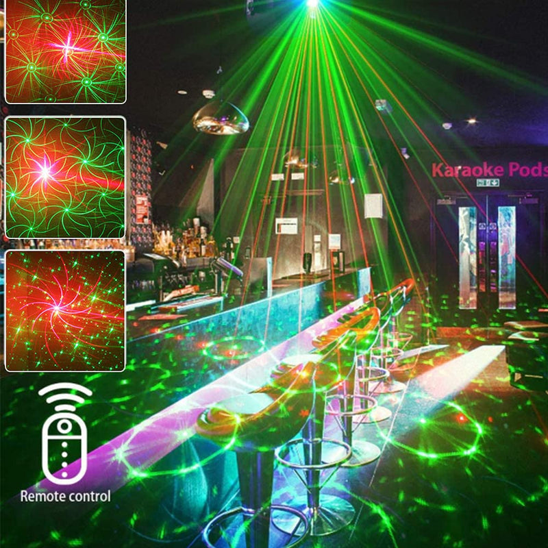 Party Lights Dj Disco Lights GEELIGHT Sound Activated Stage Effect Projector Strobe Lights with Remote Mini Karaoke for Birthday Parties Wedding KTV Bar Dancing Christmas Halloween Decorations Light