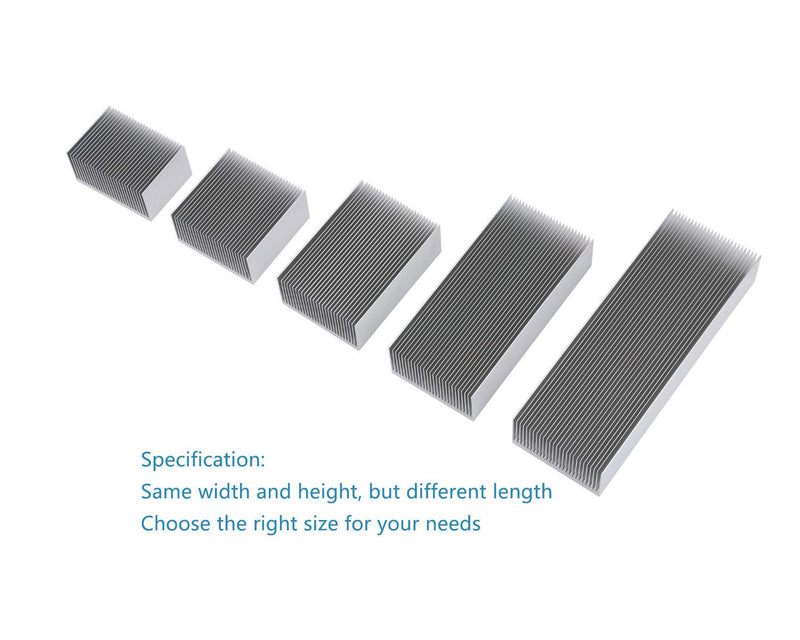 Awxlumv Large Aluminum Heatsink 4.72" x2.71" x 1.41" / 120 x 69 x 36mm Heat Sinks Cooling 27 Fin Radiator for IC Module, PC Computer, Led, PCB 120x69x36mm Silver