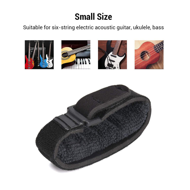 Facmogu 2PCS Guitar String Mute Dampener, Guitar String Cover Belt, Adjustable Bass Mute Silencer, Fretboard Muting Straps, Musical Instrument Accessories Black
