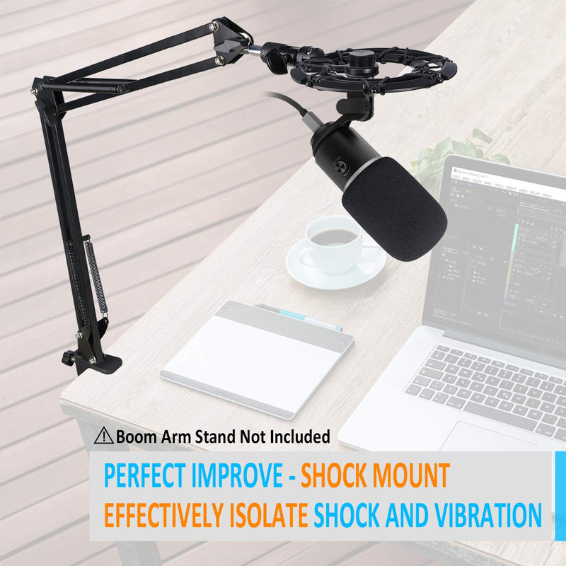 Fifine K670 Shock mount with Foam Windscreen - Alloy Shockmount and Pop Filter Mic Cover Reduces Vibration Noise and Improve Recording Quality Compatible with Fifine K670 Microphone by YOUSHARES