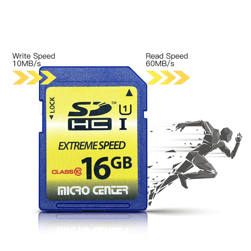 Micro Center 16GB Class 10 SDHC Flash Memory Card SD Card (2 Pack) 16GB x 2