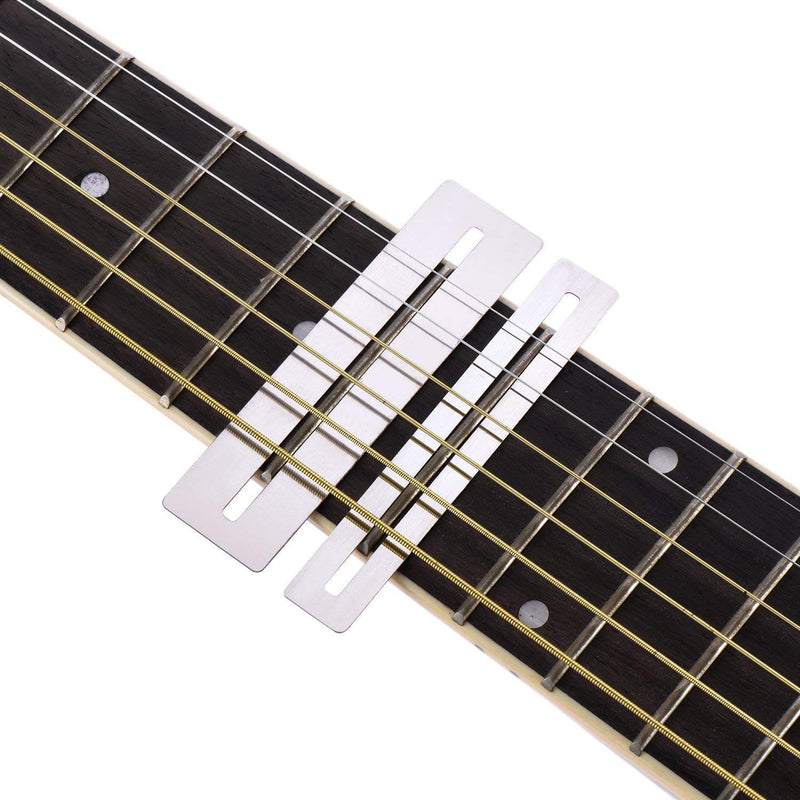 iLuiz Premium Guitar Luthier Tool Set for Guitar Bass Setup Kit Includes 1 Piece String Height Gauge Fret Rocker Leveling Tool, 1 Piece Guitar Fret Crowning Luthier File, 2 Pieces Fingerboard Guards,