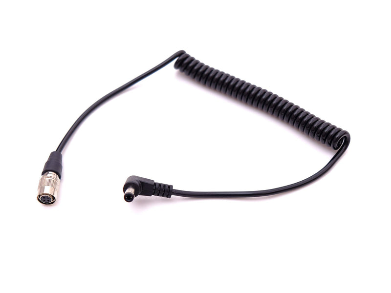 DC 5.5/2.5mm to Female 4pin Hirose Power Cable Coiled Cable for SmallHD DP7,AC7-OLED Monitor