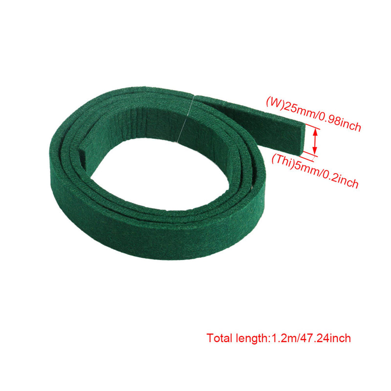 Yibuy Green Spring Rail Felt Strip for Piano Keyboard Replacement 120x2.5cm