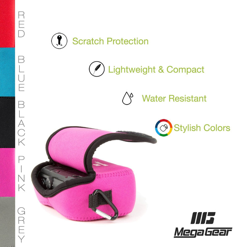 MegaGear MG1248 Canon PowerShot SX740 HS, SX730 HS, SX720 HS, SX710 HS, G16, G15 Ultra Light Neoprene Camera Case - Hot Pink