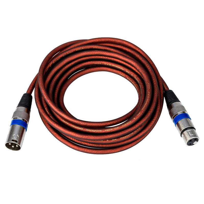 Dekomusic 2Pcs 6 Feet Microphone Cable, Pair Mic Cable/XLR to XLR Cable, 6 Ft XLR Male to XLR Female Cable, 3 PIN Premium Balanced Patch Snake Cords