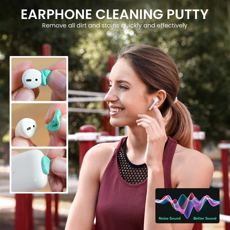 MUIIGOOD Airpods Cleaner Kit 220 Pcs Airpod Cleaning Putty Remove Ear Wax, Phone Cleaning Set Clean Brush Microfiber Cloth for Airpods Pro/1/2/3 Charging Case Headphones Phone Camera Hearing Aids