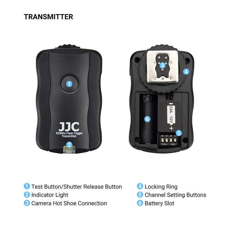 JJC 3-in-1 Wireless Flash Trigger & Shutter Remote Control with Two Receivers Kit for Sony A6600 A6500 A6400 A6300 A6100 A6000 A5100 A7 A7II A7III A7 IV A7R A7RII A7RIII A7RIV A7S A7SII A9 II A99 II