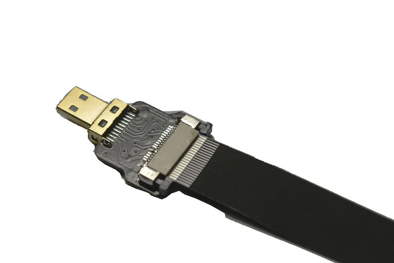 Short Flat Slim Thin Small HDMI FPV HDMI Cable Micro HDMI 90 Degree Angled Male to Micro HDMI Straight Male for brushless Gimbal handhold Gimbal dsrl FPV DJI Drone Black 5CM