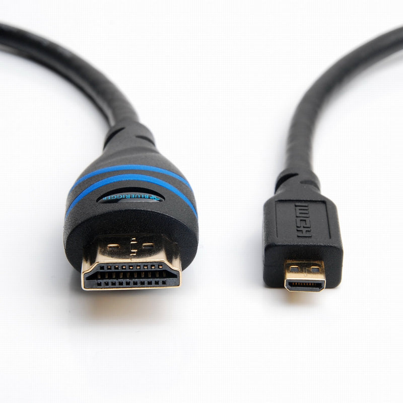 BlueRigger Micro HDMI to HDMI Cable (15 FT, 4K 60Hz, HDR, Ethernet) - Compatible with GoPro Hero 7 Black Hero 5 4 6, Raspberry Pi 4, Sony A6000 A6300 Camera, Nikon B500, Lenovo Yoga 3 Pro, Yoga 710 15 Feet